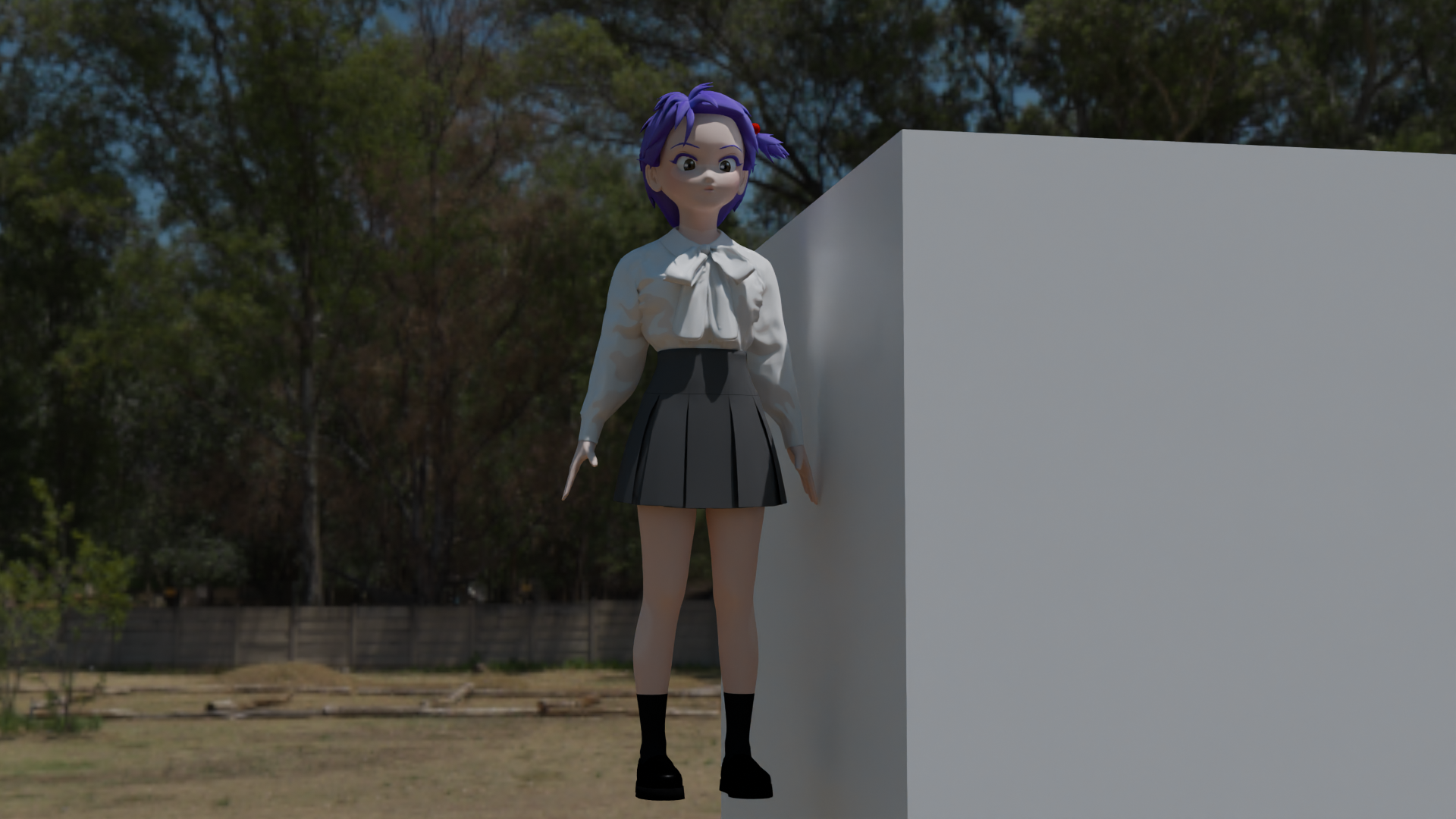 野外のHDRIを適用した様子