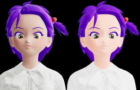 左：リアル調／右：トゥーン調