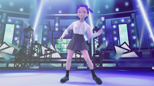 後方左右から明るいライト